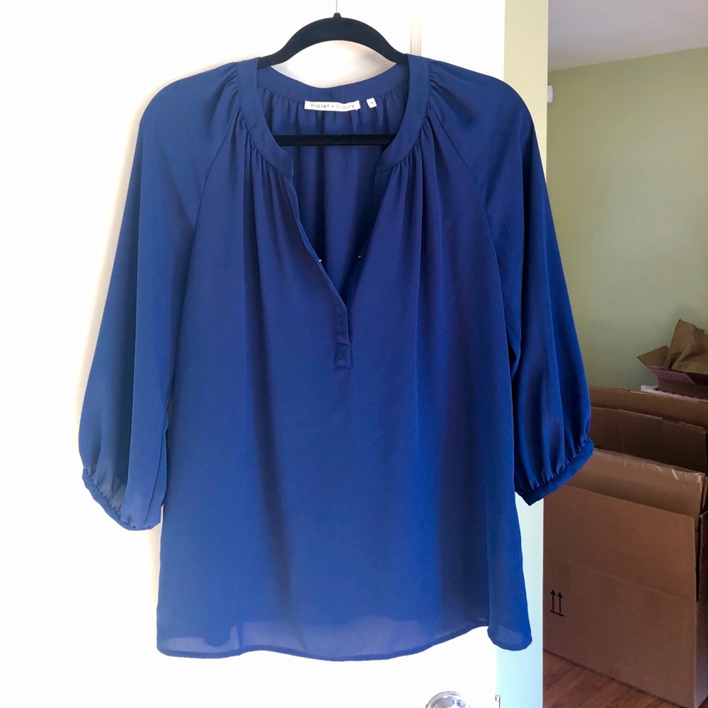 Blue Violet + Claire blouse- size M